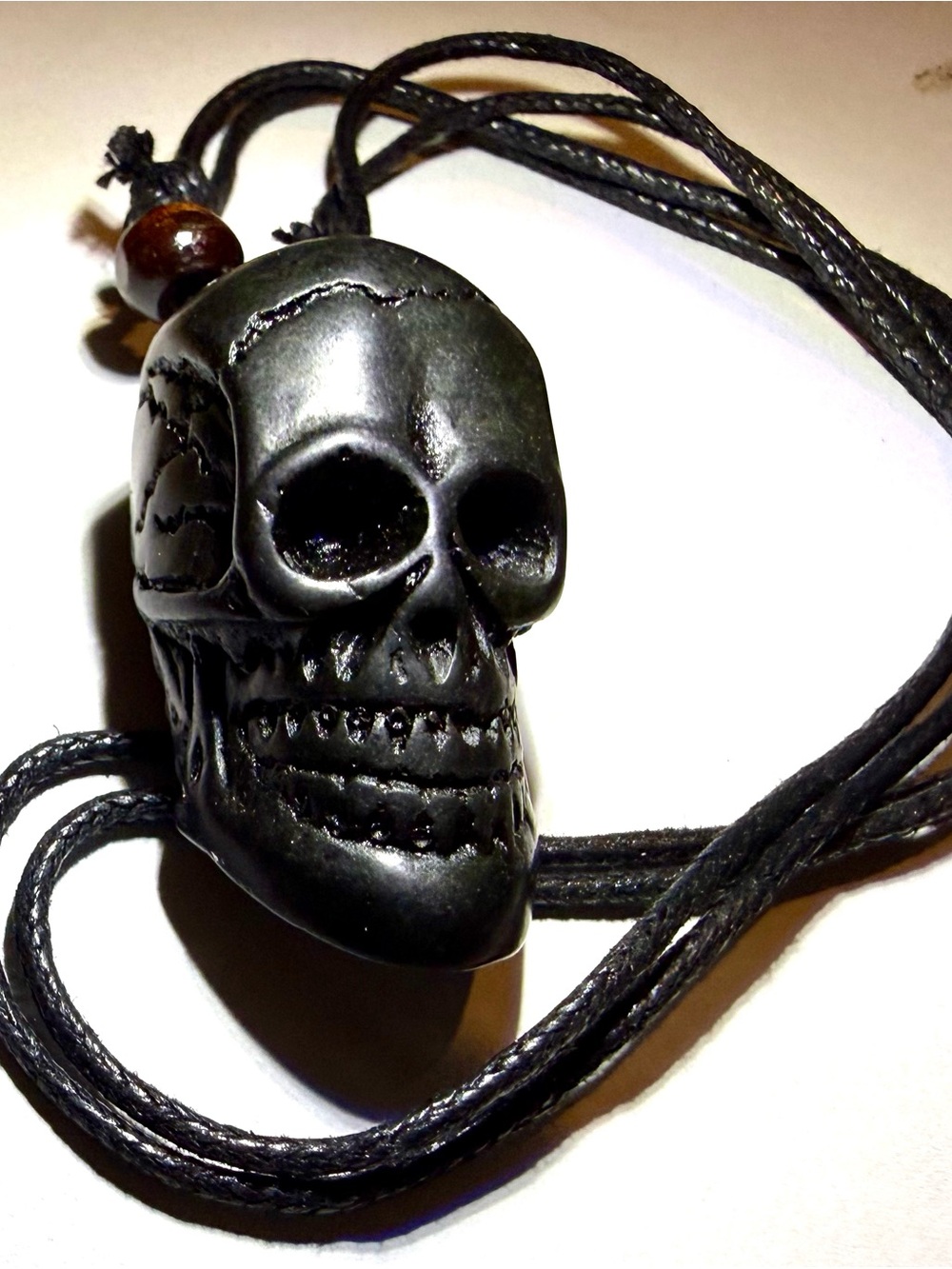 Black Skull Pendant Necklace for Men